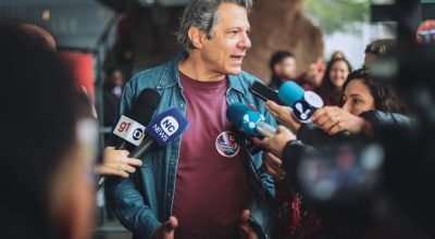 O ex-ministro da Fazenda e candidato a governador Fernando Haddad, em entrevista sob o MASP na av...