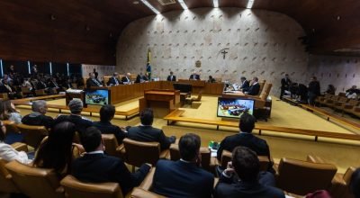 Plenário do STF durante julgamento que discute se Rio terá eleição direta ou indireta para go...