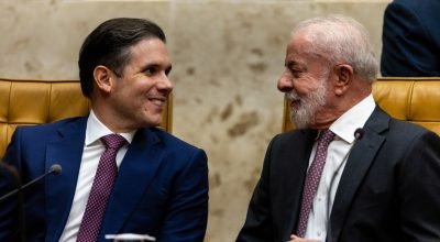 Presidente Lula e Hugo Motta na abertura do ano do Judiciário do STF — Foto: Brenno Carvalho /...