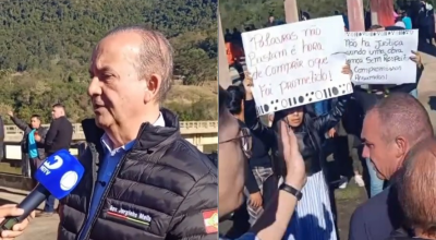 O governador de Santa Catarina, Jorginho Mello (PL), xingou indígenas durante visita a obras rea...