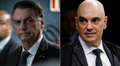 O ex-presidente Jair Bolsonaro e o ministro do Supremo Tribunal Federal (STF) Alexandre de Moraes...
