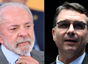 O presidente Luiz Inácio Lula da Silva e o pré-candidato ao Palácio do Planalto pelo PL, senad...