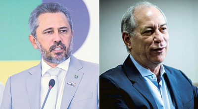 Elmano de Freitas (à esquerda) e Ciro Gomes (à direita) — Foto: Brenno Carvalho e Valter Camp...