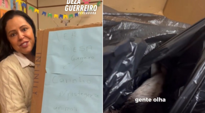 A vereadora Deza Guerreiro (PP) recebeu em seu gabinete um cachorro morto dentro de uma caixa de ...