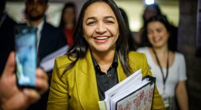 CPI do 8 de janeiro: Eliziane Gama lê seu parecer final sobre atos golpistas. — Foto: Brenno C...