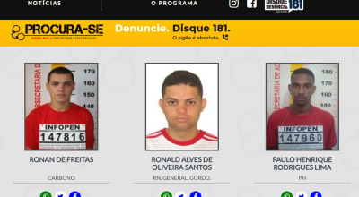 1 de 1 Procurados foragidos pela justiça de Minas Gerais - Foto: Secretaria de Justiça MG/Divul...