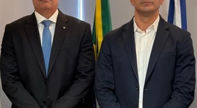 Felipe Curi (chefe da Polícia Civil) e Douglas Ruas, nome do PL ao governo — Foto: Reproduçã...