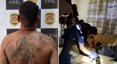 Imagem colorida mostra prisão de suspeito por estuprar mulher em SP. Metrópoles
