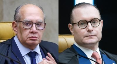 Os ministros Gilmar Mendes e Cristiano Zanin, durante sessões plenárias do Supremo Tribunal Fed...