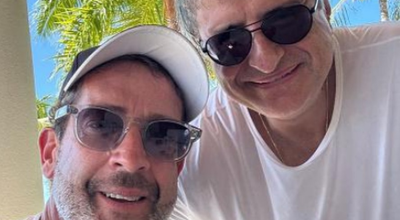 Ciro Soares e Paulo Gonet, em foto enviada a Vorcaro em março de 2025 — Foto: Reprodução