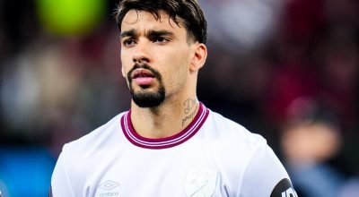 1 de 1 Foto colorida de Lucas Paquetá com uniforme do West Ham - Metrópoles - Foto: Rene Nijhui...