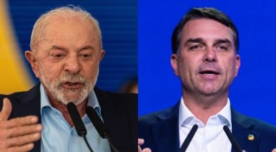 Lula (PT) e Flávio Bolsonaro (PL) — Foto: Brenno Carvalho / Agência O Globo