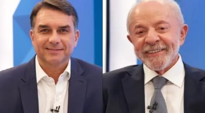 Flávio Bolsonaro e Luiz Inácio Lula da Silva participarão do debate da Band neste domingo (18)...