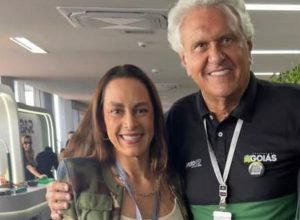 Silvia Abravanel (PSD) e Ronaldo Caiado (PSD) — Foto: Reprodução/Instagram