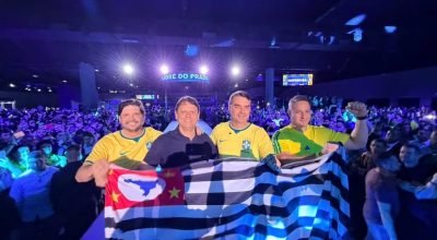 Chapa da direita em São Paulo: o pré-candidato à presidência da República Flávio Bolsonaro ...