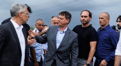 Tarcísio após visita a Bolsonaro — Foto: Brenno Carvalho