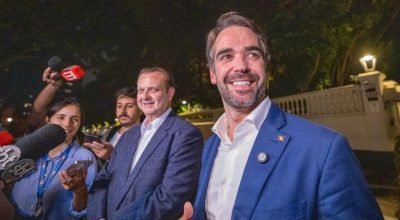 Gilberto Kassab e Eduardo Leite — Foto: Maurício Tonetto/Divulgação